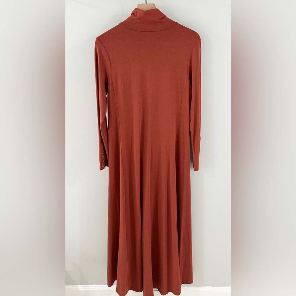 Soft Surroundings Jersey Knit Midi Dress Orange Size Small - Picture 6 of 6